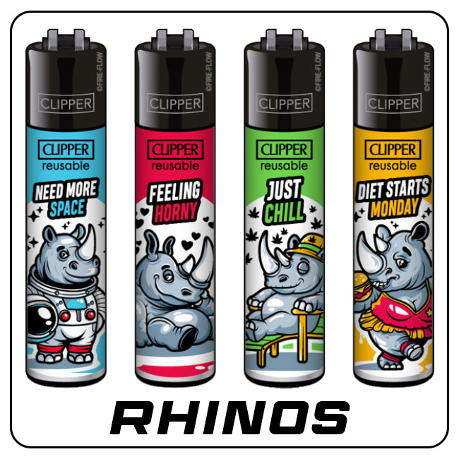 Clipper Feuerzeuge - Rhinos