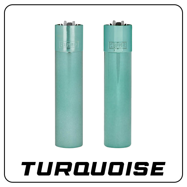 Clipper Metall Feuerzeug: Turquoise inkl. Geschenkbox