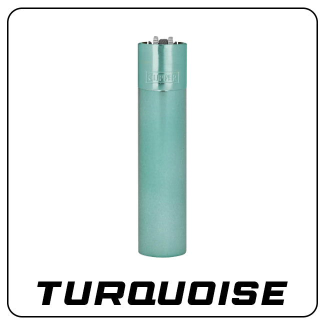 Clipper Metall Feuerzeug: Turquoise inkl. Geschenkbox