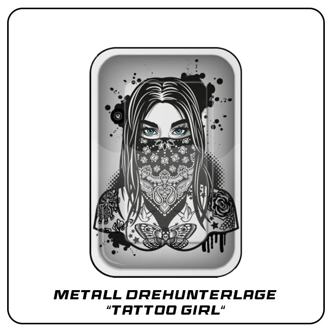Metal Rolling Tray Tattoo Girl 1/4 (275 mm x 175 mm)