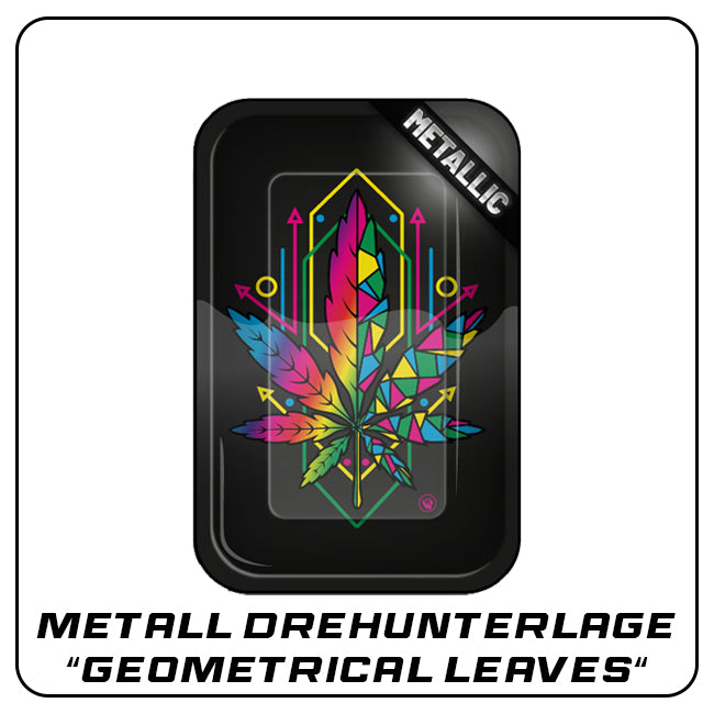 Metall Drehunterlage "Geometrical Leaves" - 27,5 x 17,5 cm