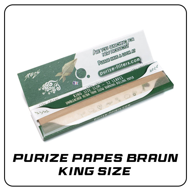 PURIZE Brown, King Size Slim, Papers
