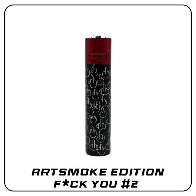 Clipper Metall Feuerzeug: ARTSMOKE Edition - F*ck You #2 inkl. Geschenkbox