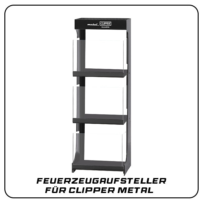 Feuerzeugaufsteller für Clipper Metal