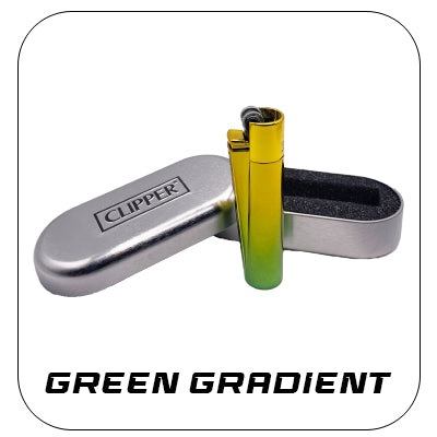 Clipper Metall Feuerzeug: GREEN GRADIENT inkl. Geschenkbox