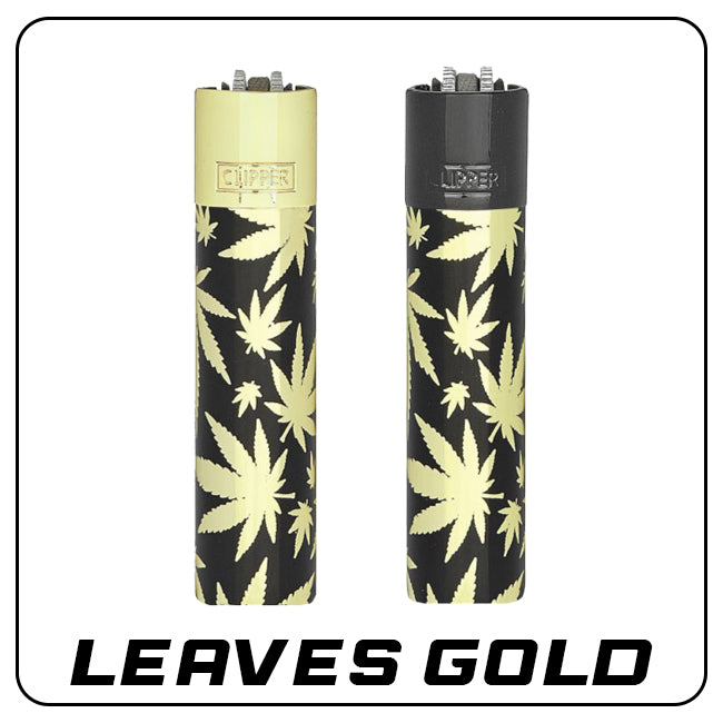 Clipper Metall Feuerzeug: Leaves Gold inkl. Geschenkbox