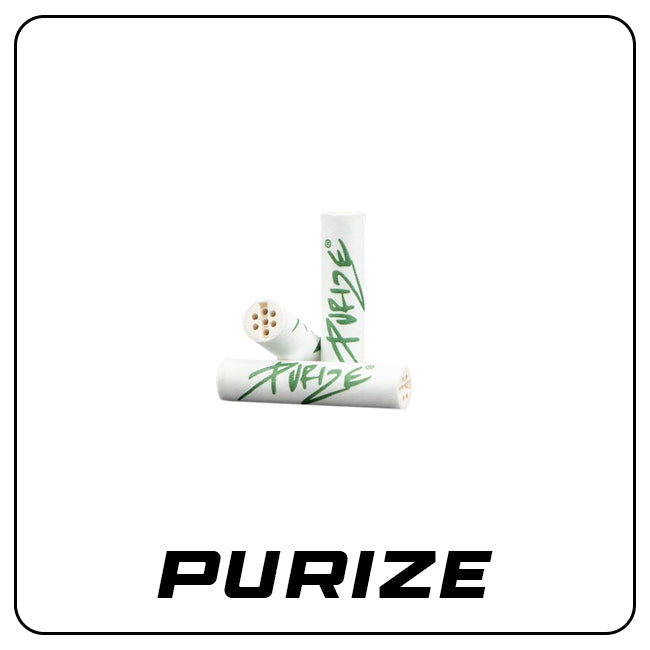 PURIZE White Aktivkohlefilter - Xtra Slim Size - 50er Pack