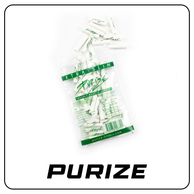 PURIZE White Aktivkohlefilter - Xtra Slim Size - 50er Pack