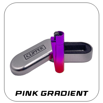 Clipper Metall Feuerzeug: PINK GRADIENT inkl. Geschenkbox