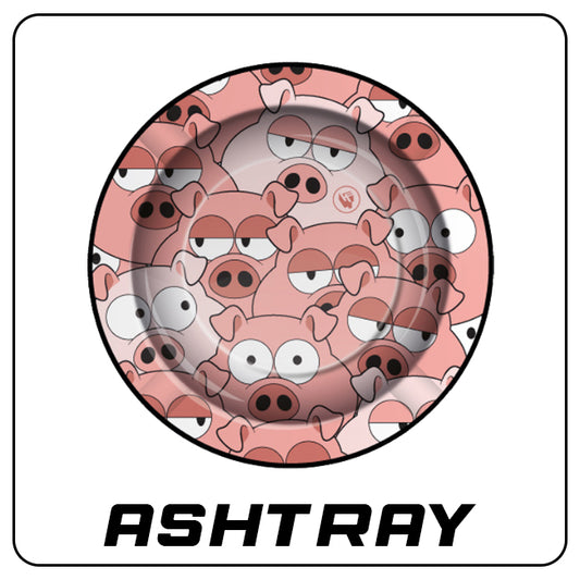 Metal Ashtray - Mixed Pattern Pigs