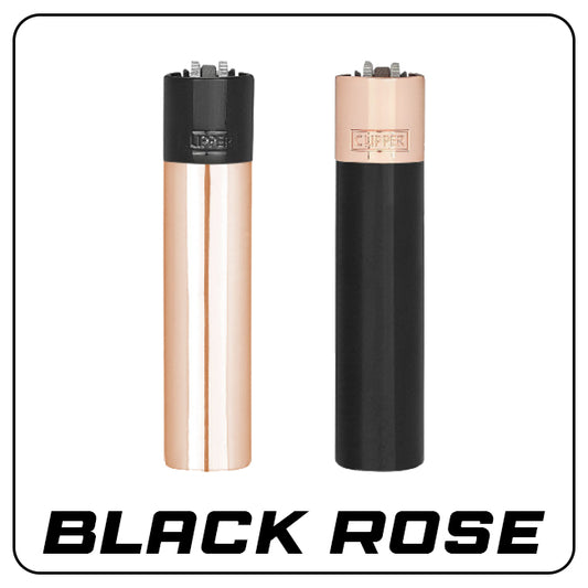 Clipper Metall Feuerzeug: Black Rose inkl. Geschenkbox