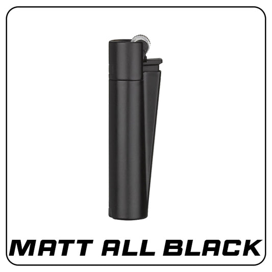 Clipper Metall Feuerzeug: All Black Matt inkl. Geschenkbox