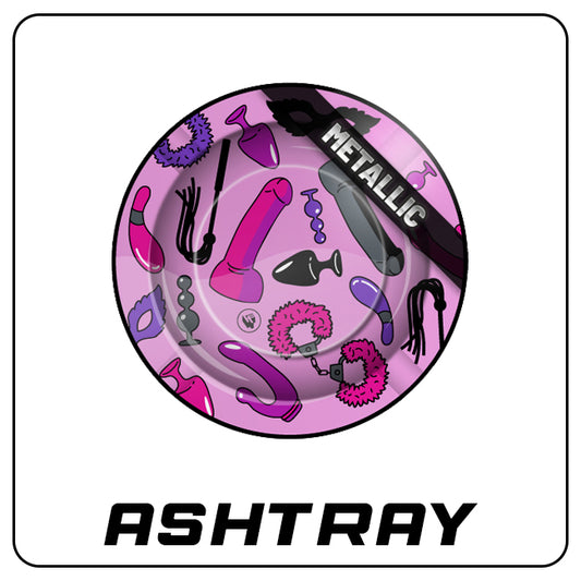 Metal Ashtray - Sex Toy Pattern