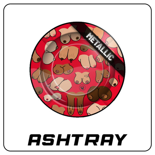 Metal Ashtray - Tittie Pattern