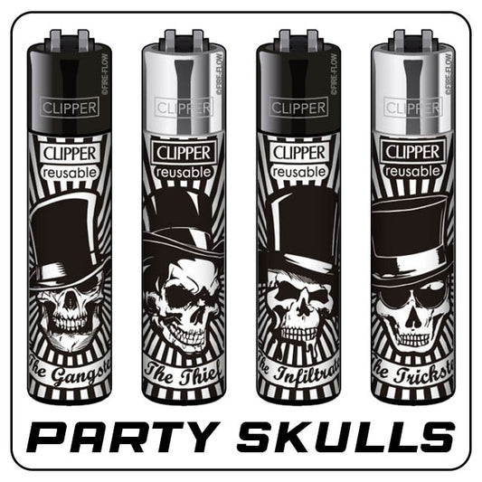 Clipper Feuerzeuge - Party Skulls