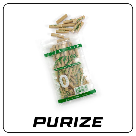 PURIZE Organic Aktivkohlefilter - Xtra Slim Size - 50er Pack