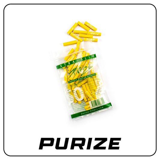 PURIZE Yellow Aktivkohlefilter - Xtra Slim Size - 50er Pack