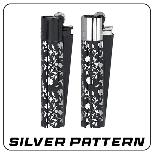 Clipper Metall Feuerzeug: [Micro] Silver Pattern inkl. Geschenkbox