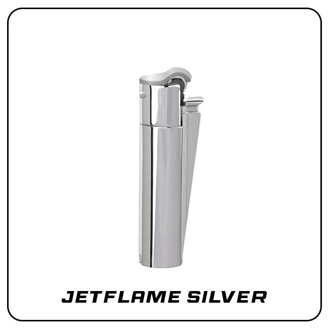 Clipper Metal Jetflame Large SILVER mit Reibrad [VORVERKAUF]