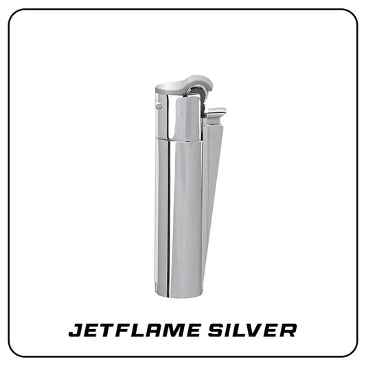 Clipper Metal Jetflame Large SILVER mit Reibrad [VORVERKAUF]