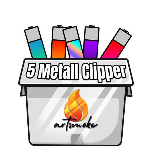 Metall Clipper Zufallsbox - 5 Metall Clipper Feuerzeuge