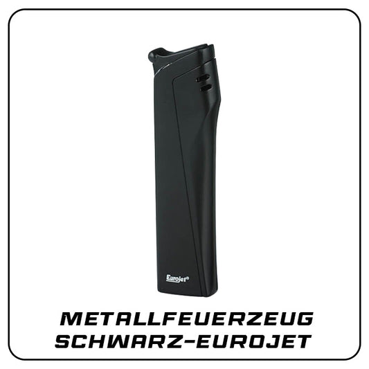 Metallfeuerzeug "schwarz" Eurojet, einzeln