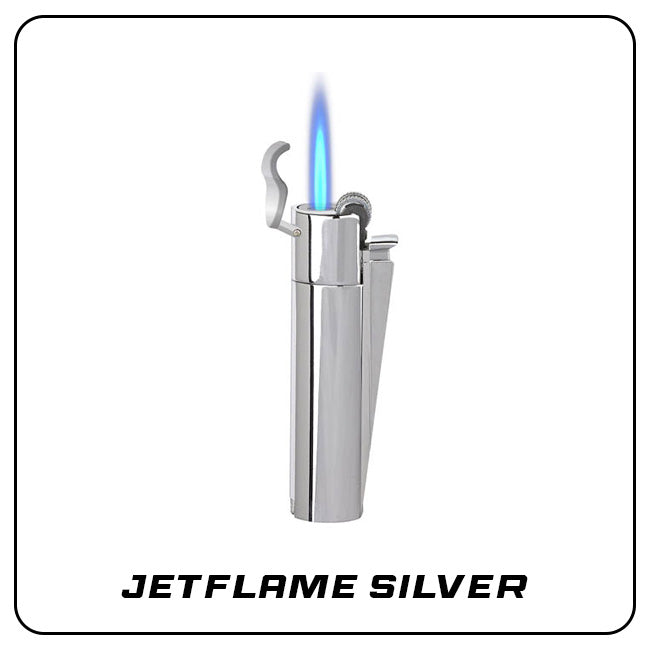 Clipper Metal Jetflame Large SILVER mit Reibrad [VORVERKAUF]