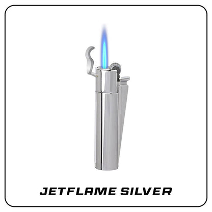 Clipper Metal Jetflame Large SILVER mit Reibrad [VORVERKAUF]