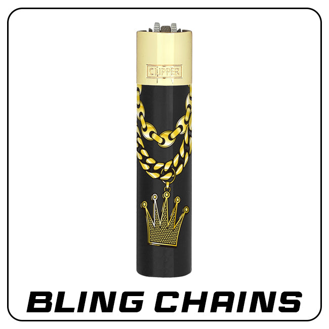 Clipper Metall Feuerzeug: Bling Chains inkl. Geschenkbox