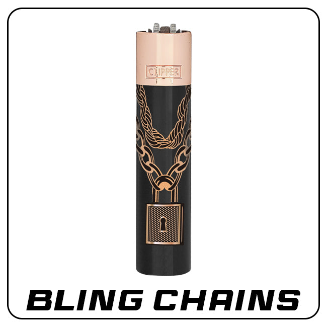 Clipper Metall Feuerzeug: Bling Chains inkl. Geschenkbox