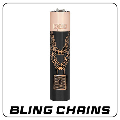 Clipper Metall Feuerzeug: Bling Chains inkl. Geschenkbox