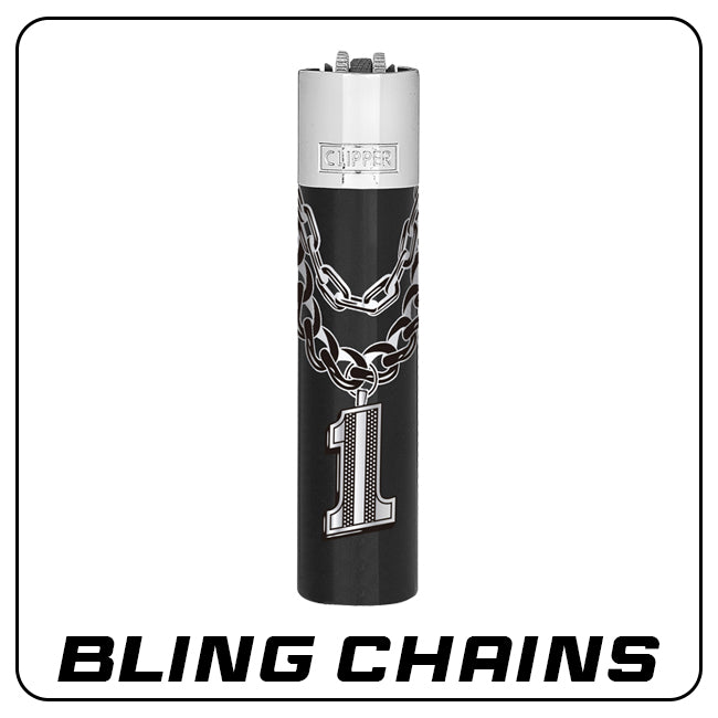 Clipper Metall Feuerzeug: Bling Chains inkl. Geschenkbox