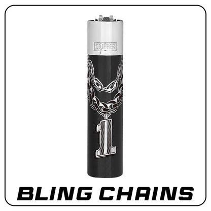 Clipper Metall Feuerzeug: Bling Chains inkl. Geschenkbox