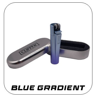 Clipper Metall Feuerzeug: Blue Gradient inkl. Geschenkbox