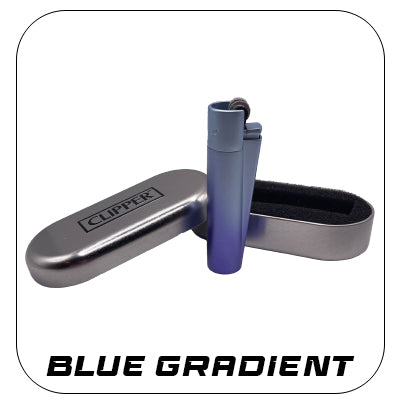 Clipper Metall Feuerzeug: Blue Gradient inkl. Geschenkbox