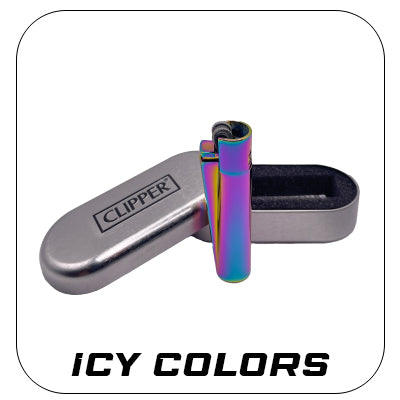 Clipper Metall Feuerzeug: Icy Colors inkl. Geschenkbox