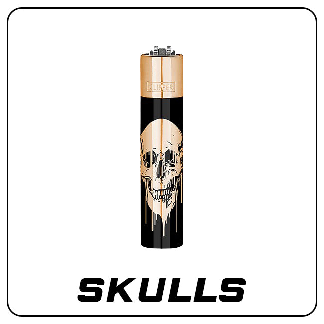 Clipper Metall Feuerzeug: Skulls inkl. Geschenkbox