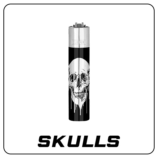 Clipper Metall Feuerzeug: Skulls inkl. Geschenkbox