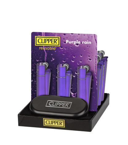 Clipper Metall Feuerzeug: Purple Rain inkl. Geschenkbox